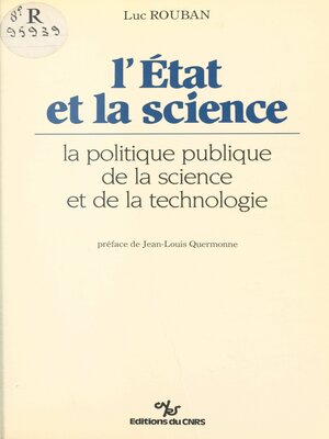 cover image of L'État et la science